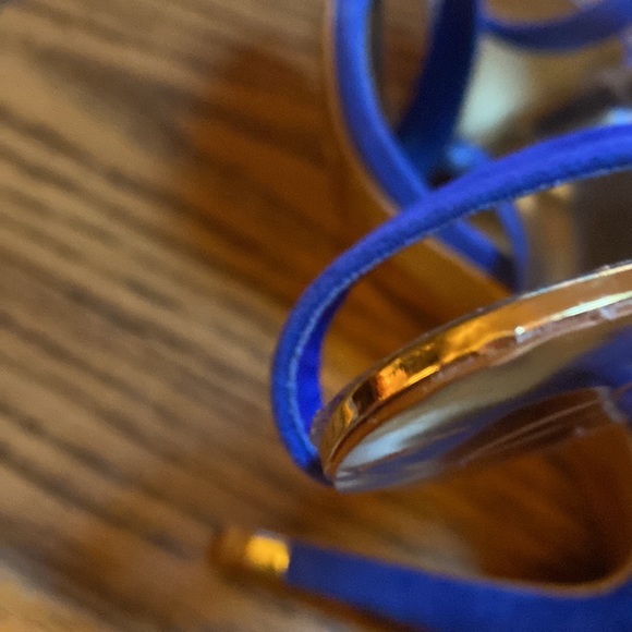 Womans blue suade type size 36 Ted baker heels reduced 1/8 - Picture 4 of 5